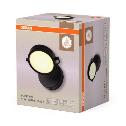 Osram - LED Wall Light DECOR PUCK LED/11W/230V black
