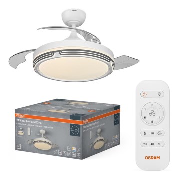 Osram - LEVECHE LED Dimmable Ceiling Light with Fan LED/36W/230V 3000/4000/6500K + Remote Control