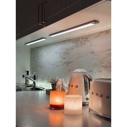 Osram - LINEAR under-cabinet LED light with motion and dusk sensor LED/4W/3.7V 1500 mAh 3000/4000/6500K 60 cm grey