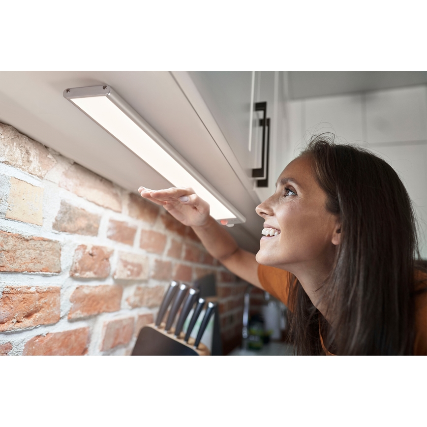 Osram - LINEAR under-cabinet LED light with motion and dusk sensor LED/4W/3.7V 1500 mAh 3000/4000/6500K 60 cm grey