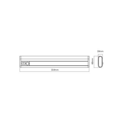 Osram - LINEARLED under-cabinet LED luminaire with motion and dusk sensor LED/2.9W/9V 6xAA 4000K 31.4 cm white