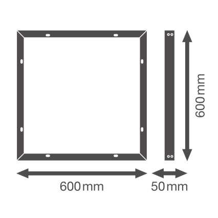 Osram - Metal mounting frame for ESSENTIAL 60x60 cm LED panels, white