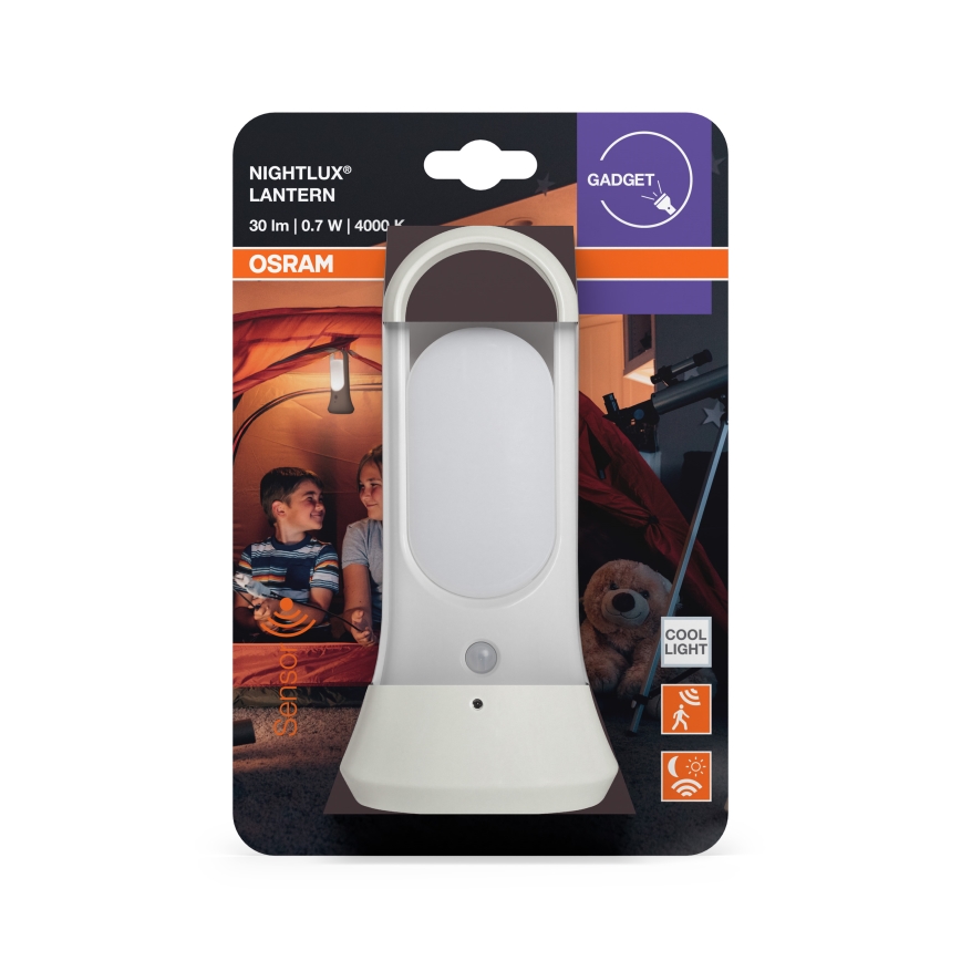 Osram - LED night light with motion and dusk sensor MOBILE LED/0.7W/4xAAA white