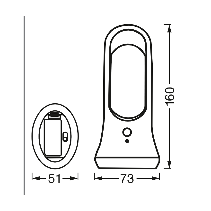 Osram - LED night light with motion and dusk sensor MOBILE LED/0.7W/4xAAA white