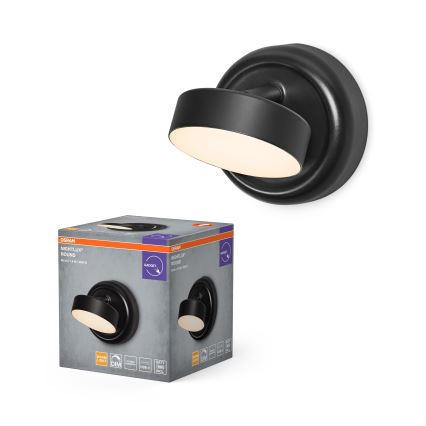 Osram - LED Dimmable Rechargeable Touch Wall Light NIGHTLUX LED/1,8W/5V Black