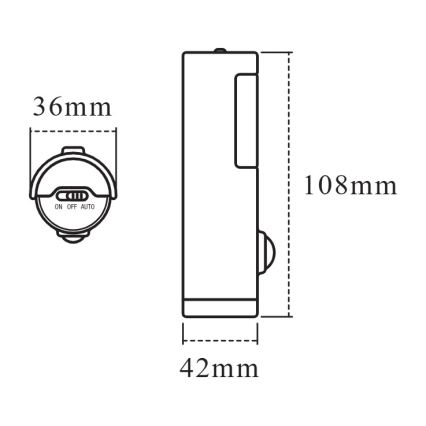 Osram - NIGHTLUX LED Night Light with Sensor LED/0.35W/3xAAA IP54 White