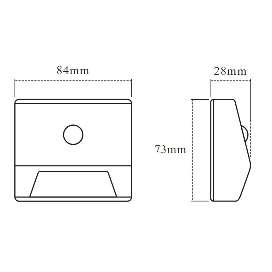 Osram - LED staircase light with sensor NIGHTLUX LED/0,25W/3xAAA IP54 silver