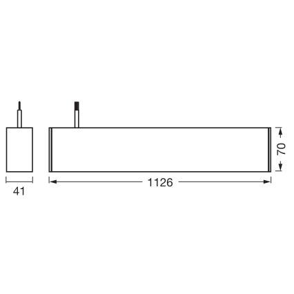 Osram - Dimmable OFFICE LINE cable‑suspended LED pendant, LED/42W/230V, 4000K, 112.6 cm, black