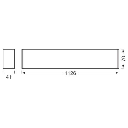 Osram - OFFICE LINE LED Dimmable Ceiling Light, 11/20/30W, 230V, 4000K, 112.6 cm, white