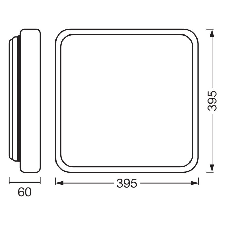 Osram - Dimmable LED ceiling light ORBIS ALICIA LED/24W/230V 39,5x39,5 cm beige