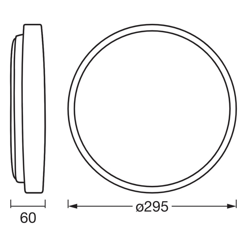Osram - ORBIS ALISON Dimmable LED Ceiling Light, 16W, 230V, Ø29.5 cm, Beige