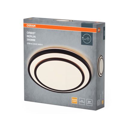 Osram - ORBIS BERLIN LED Ceiling Light, 24W/230V, Ø 39 cm, Black