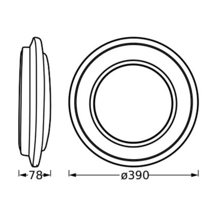 Osram - ORBIS BERLIN LED Ceiling Light, 24W/230V, Ø 39 cm
