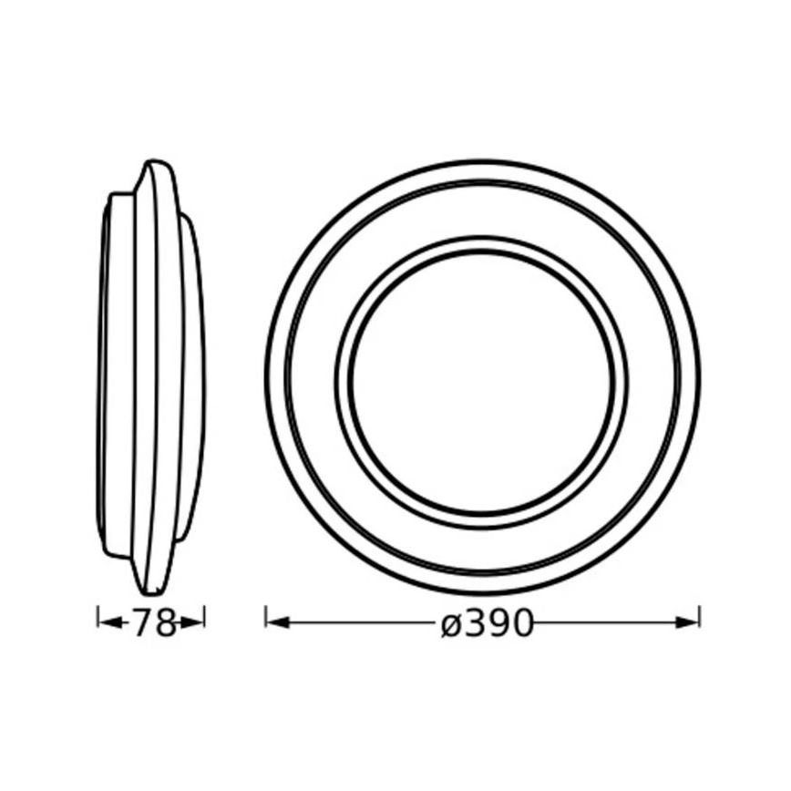 Osram - ORBIS BERLIN LED Ceiling Light, 24W/230V, Ø 39 cm