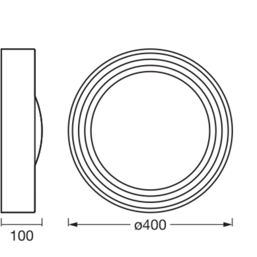 Osram - Dimmable LED ceiling light ORBIS CONCRETE LED/18W/230V Ø 40 cm grey/concrete