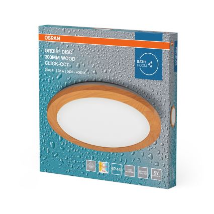 Osram - ORBIS DISC LED Bathroom ceiling light, 22W/230V, 3000/4000K, Ø 30 cm, IP44, Brown