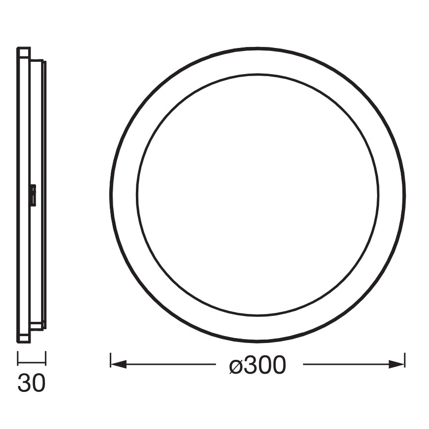 Osram - ORBIS DISC LED Bathroom ceiling light, 22W/230V, 3000/4000K, Ø 30 cm, IP44, Brown