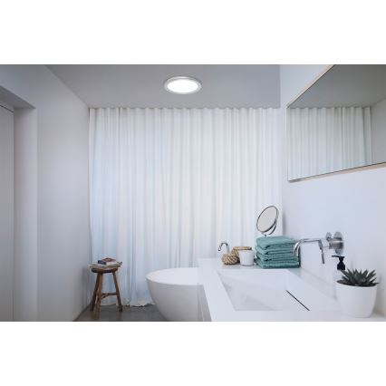 Osram - LED Bathroom Ceiling Light ORBIS DISC LED/22W/230V 3000/4000K Ø 30 cm IP44 Matte Chrome