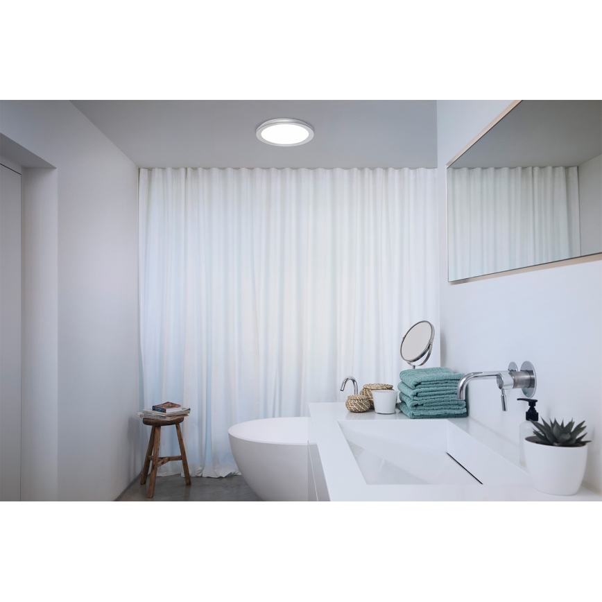 Osram - LED Bathroom Ceiling Light ORBIS DISC LED/22W/230V 3000/4000K Ø 30 cm IP44 Matte Chrome