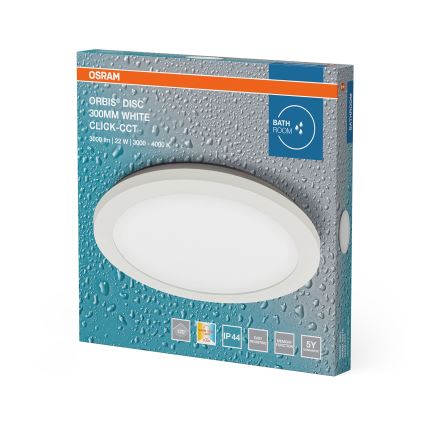 Osram - LED Bathroom Ceiling Light ORBIS DISC LED/22W/230V 3000/4000K Ø 30 cm IP44 White