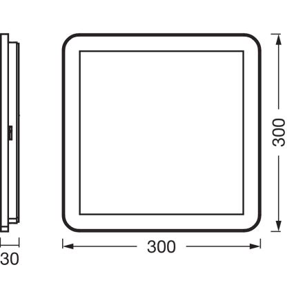 Osram - LED Bathroom Ceiling Light ORBIS DISC LED/22W/230V 3000/4000K 30x30 cm IP44 Stainless Steel