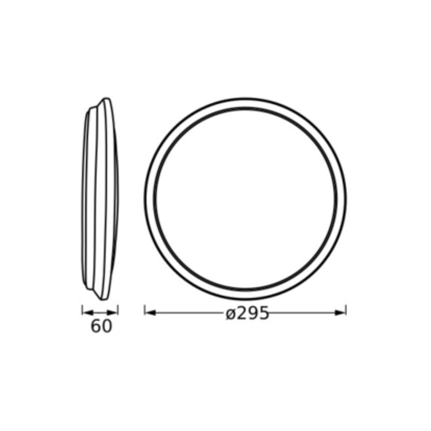 Osram - ORBIS DUBLIN LED Ceiling Light, 16W, 230V, Ø 30 cm, Silver