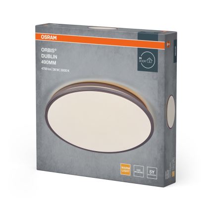 Osram - ORBIS DUBLIN LED Ceiling Light LED/36W/230V Ø 49 cm, Silver