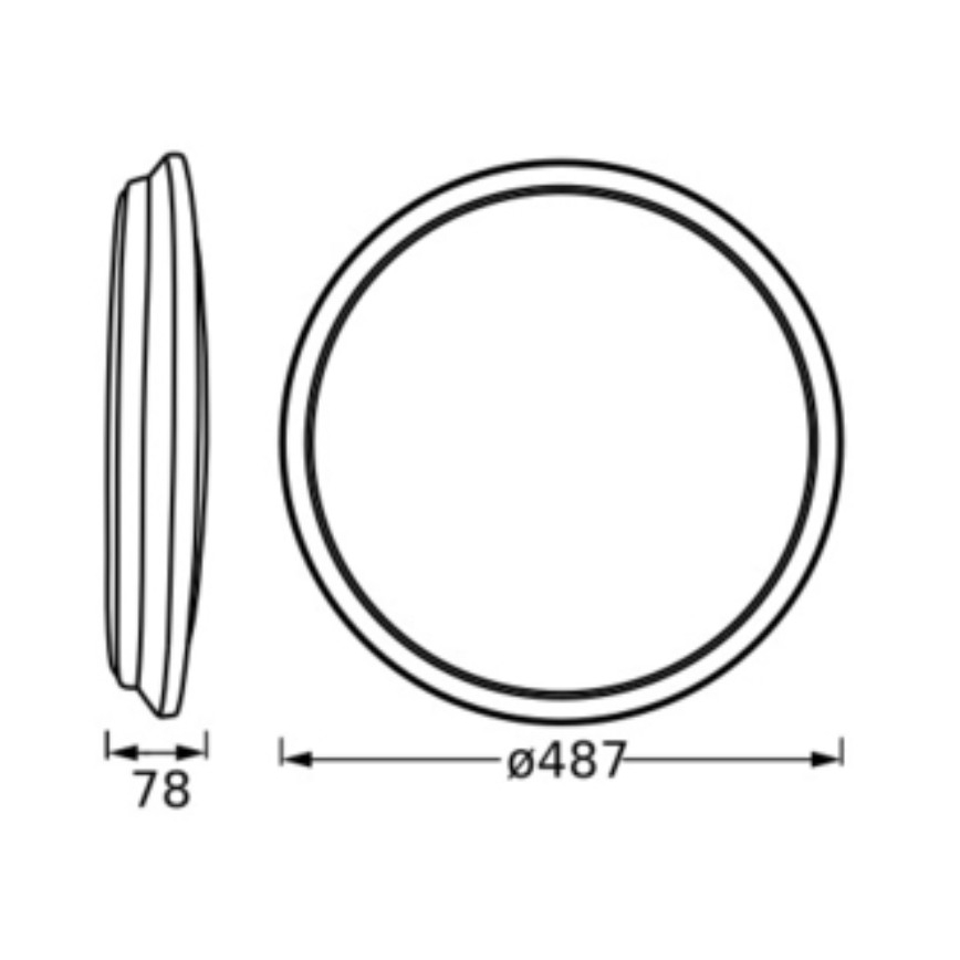 Osram - ORBIS DUBLIN LED Ceiling Light LED/36W/230V Ø 49 cm, Silver