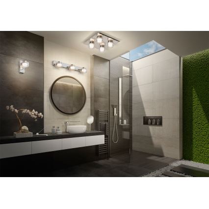 Osram - LED Bathroom Ceiling Light ORBIS FLAME 4xLED/5.5W/230V 3000/4000K IP44 polished chrome