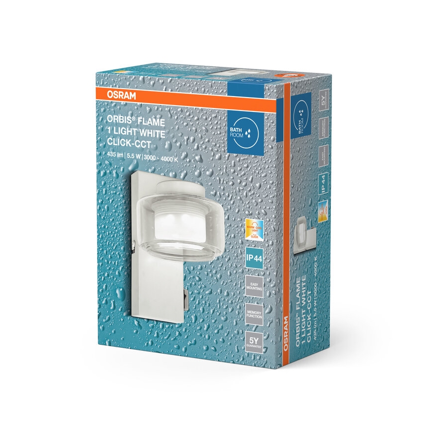 Osram - LED Bathroom Wall Light ORBIS FLAME LED/5,5W/230V 3000/4000K IP44 white