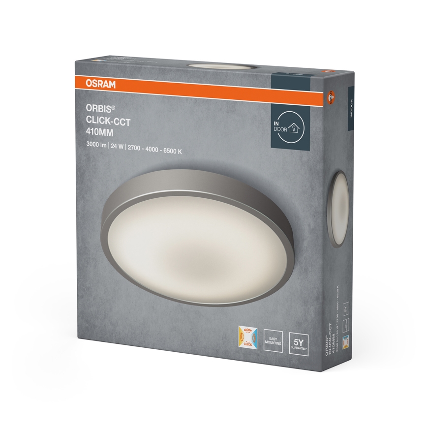 Osram - LED ceiling light ORBIS LED/24W/230V 2700/4000/6500K Ø 41 cm matte chrome