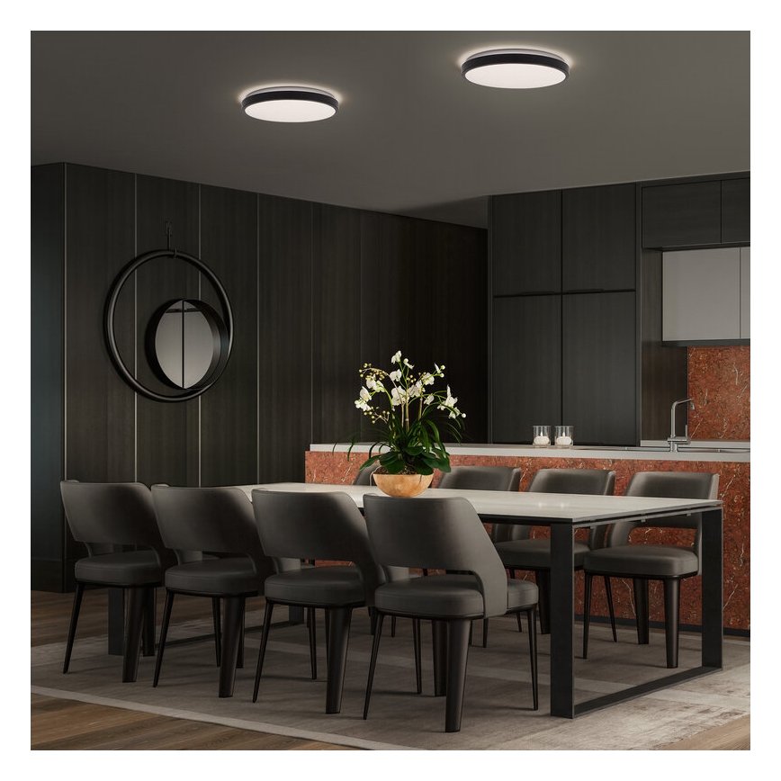 Osram - ORBIS LONDON LED Ceiling Light, 16W/230V, Ø 28 cm, Black
