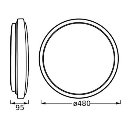 Osram - ORBIS LONDON LED Ceiling Light LED/36W/230V Ø 48 cm White