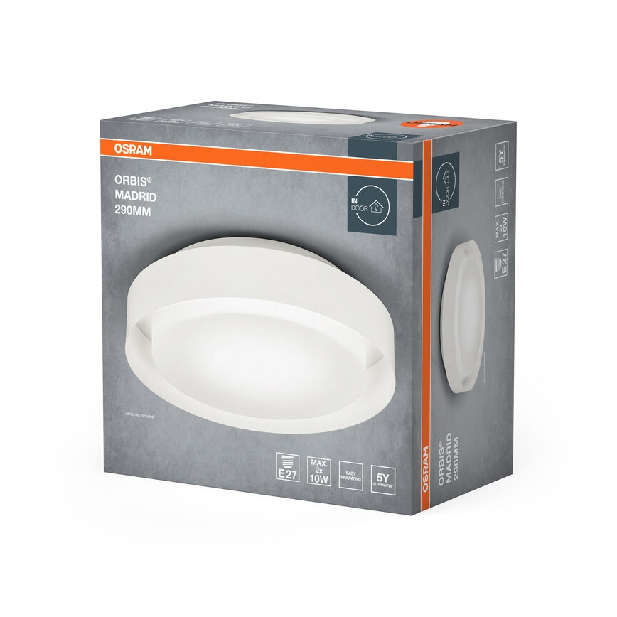 Osram - ORBIS MADRID ceiling light 2xE27/10W/230V, Ø 29 cm, white