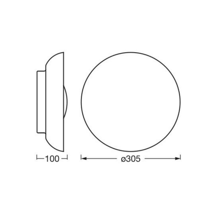 Osram - ORBIS MILAN ceiling light 2x E27 / 10W / 230V, Ø 30.5 cm, brown