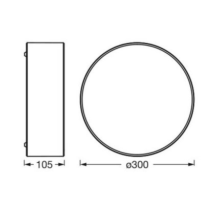 Osram - ORBIS PARIS Ceiling Light 1xE27/25W/230V Ø 30 cm, Brown