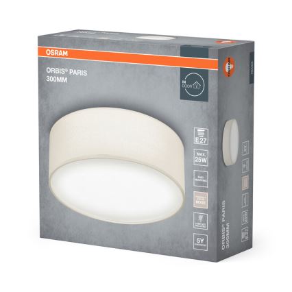 Osram - ORBIS PARIS Ceiling light 1xE27/25W/230V, Ø 30 cm, cream