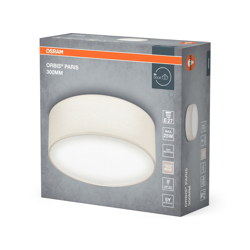 Osram - ORBIS PARIS Ceiling light 1xE27/25W/230V, Ø 30 cm, cream