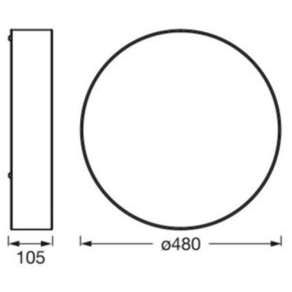 Osram - ORBIS PARIS ceiling light 3xE27/15W/230V Ø 48 cm brown