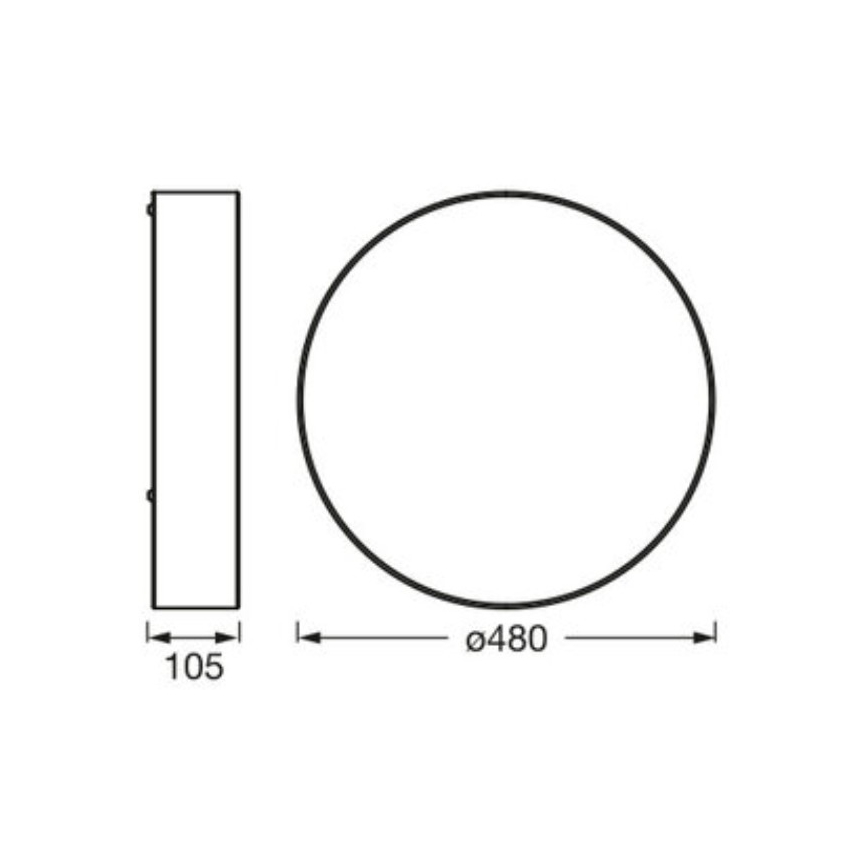 Osram - ORBIS PARIS ceiling light 3xE27/15W/230V Ø 48 cm brown