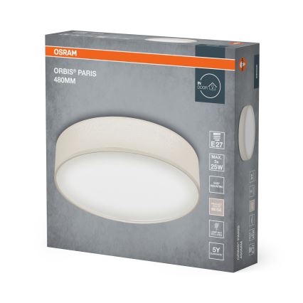 Osram - ORBIS PARIS Ceiling Light 3xE27/25W/230V Ø 48 cm Cream