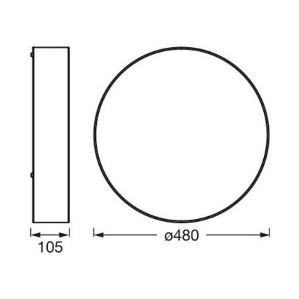 Osram - ORBIS PARIS Ceiling Light 3xE27/25W/230V Ø 48 cm Cream