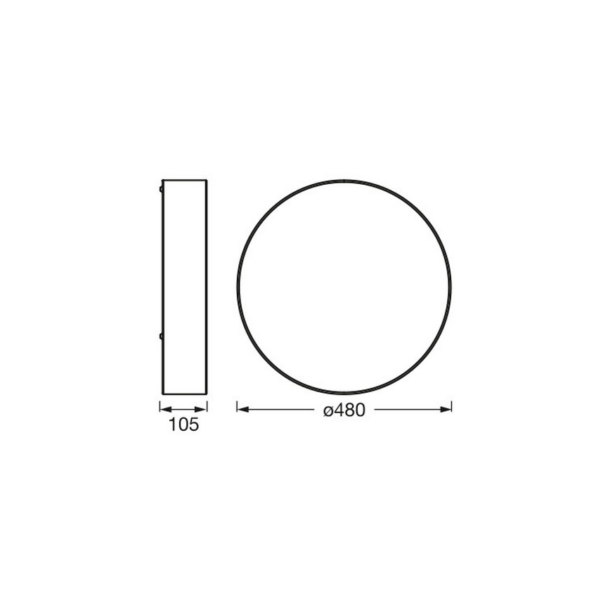 Osram - ORBIS PARIS Ceiling Light 3xE27/25W/230V Ø 48 cm Cream