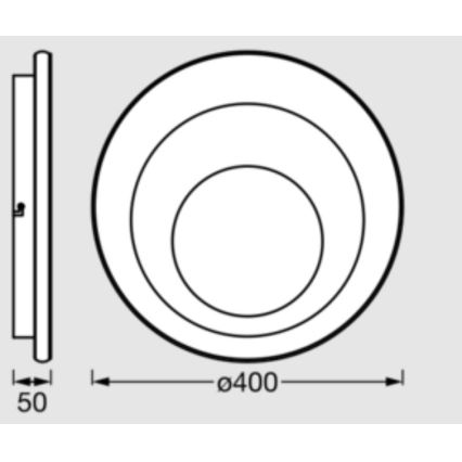 Osram - ORBIS SPIRAL LED Ceiling Light 27W/230V Ø 40 cm White