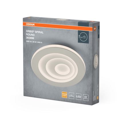 Osram - ORBIS SPIRAL LED ceiling light, 38 W / 230 V, Ø 36.5 cm, white