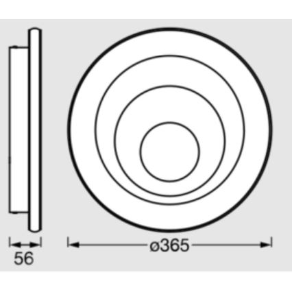 Osram - ORBIS SPIRAL LED ceiling light, 38 W / 230 V, Ø 36.5 cm, white