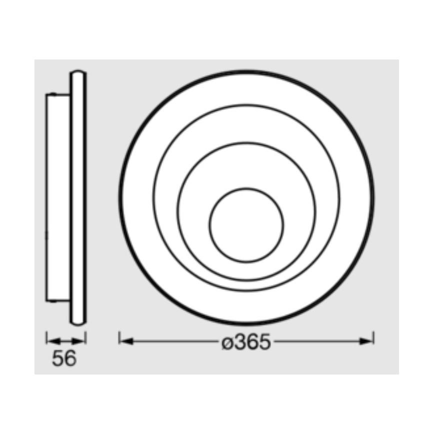 Osram - ORBIS SPIRAL LED ceiling light, 38 W / 230 V, Ø 36.5 cm, white