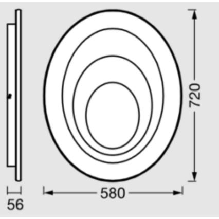 Osram - ORBIS SPIRAL LED Ceiling Light/63W/230V white