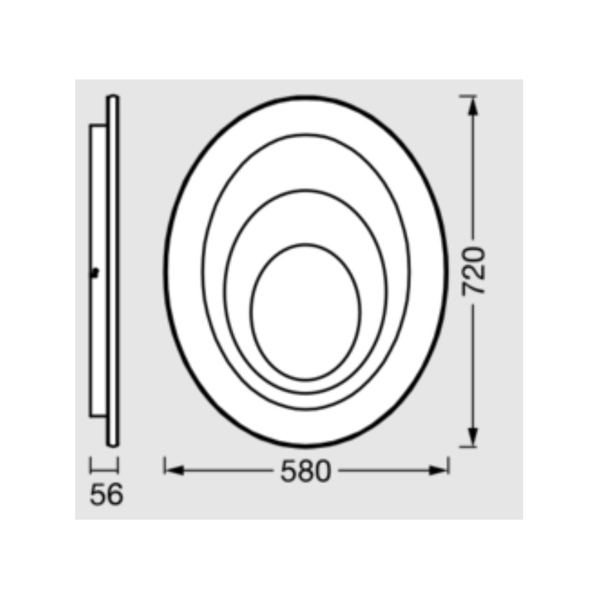 Osram - ORBIS SPIRAL LED Ceiling Light/63W/230V white