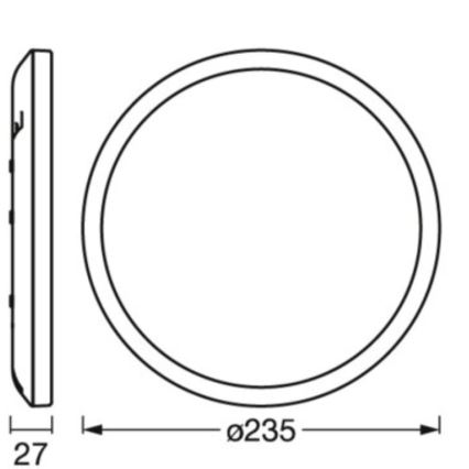 Osram - Dimmable LED ceiling light ORBIS ULTRA SLIM LED/15W/230V 3000K dia. 23,5 cm black
